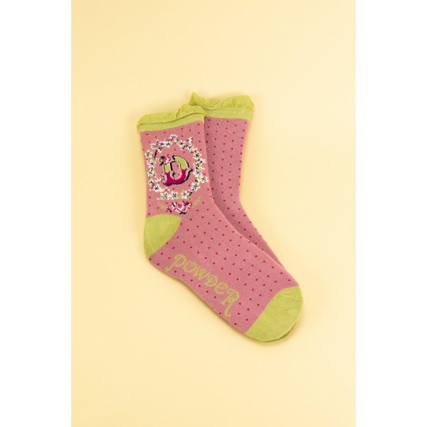 POWDER Damen Socken Alphabet D