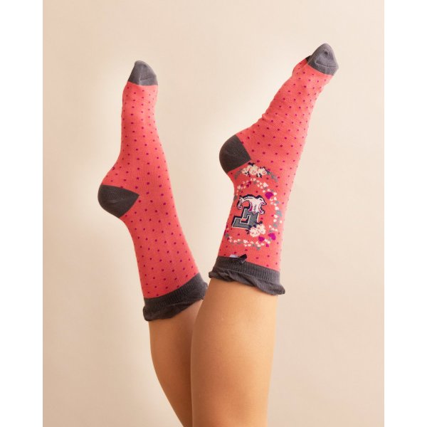 POWDER Damen Socken Alphabet E