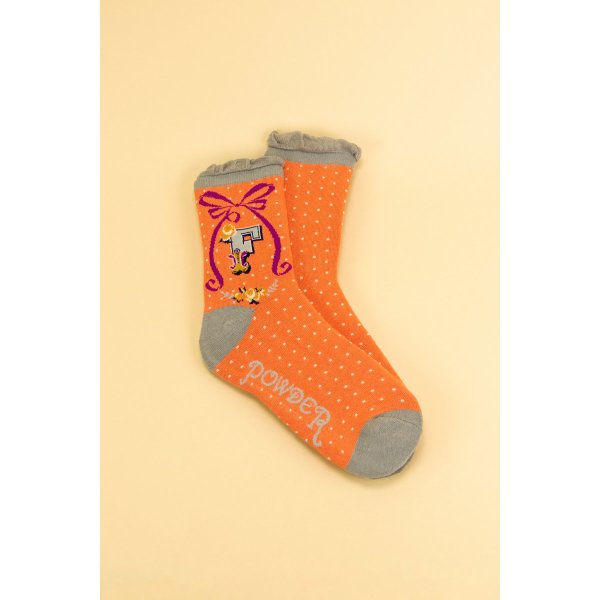 POWDER Damen Socken Alphabet F