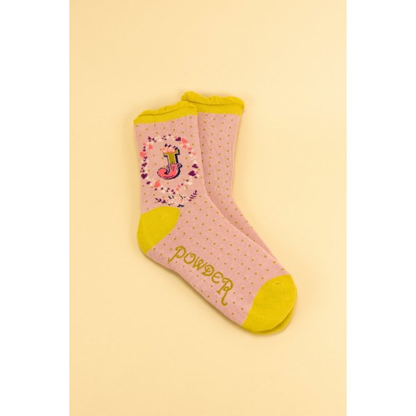 POWDER Damen Socken Alphabet J