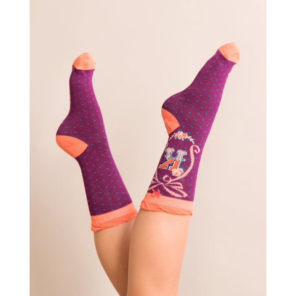 POWDER Damen Socken Alphabet K