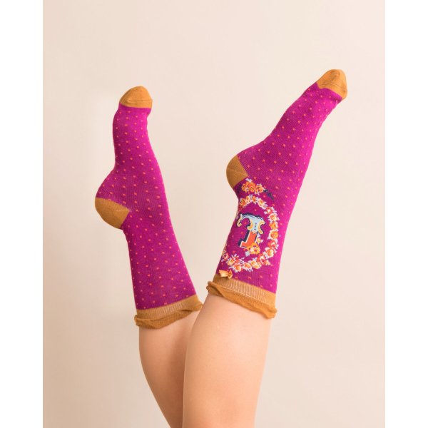 POWDER Damen Socken Alphabet L