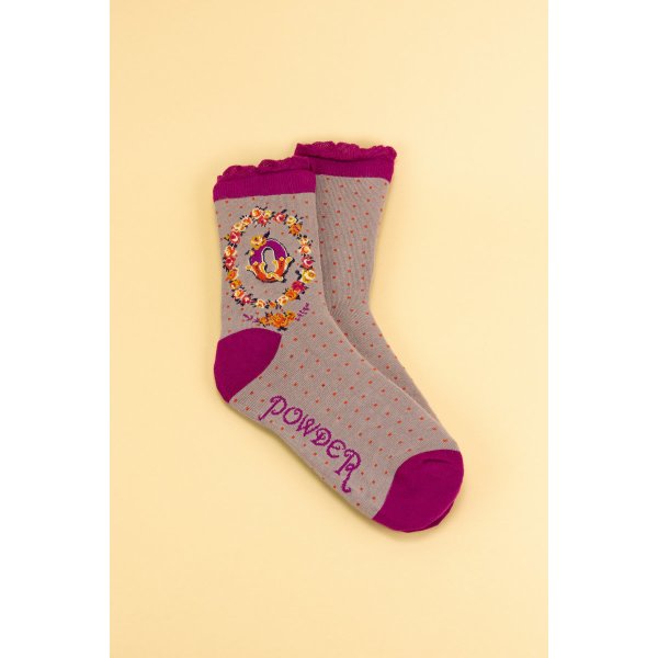 POWDER Damen Socken Alphabet Q