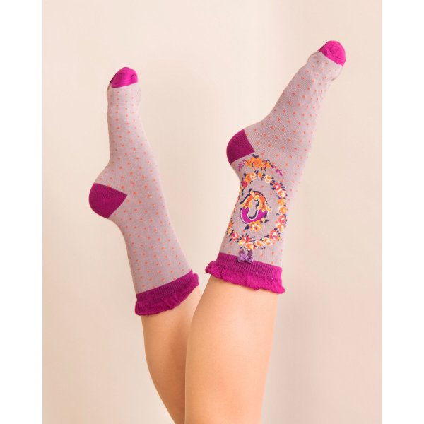 POWDER Damen Socken Alphabet Q