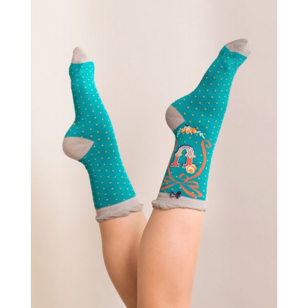 POWDER Damen Socken Alphabet U