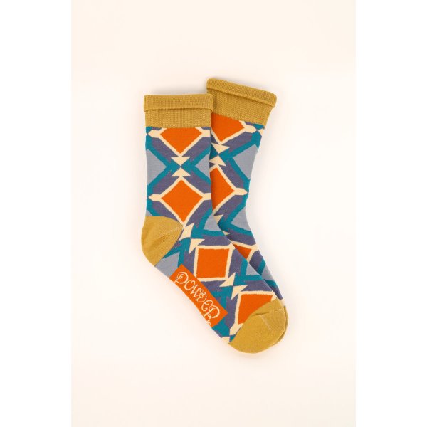 POWDER Herren Socken Deco Tiles Blue