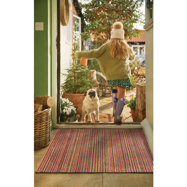 Hug Rug Plain Range Mat Fußmatte aus England Candy Bright 80*100 Streifen Vertikal